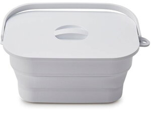 折りたためるつけ置き洗いバケツ ホワイト 伊勢藤 I-617-W