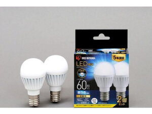LED電球 E17 広配光 60形相当 昼白色 2個 アイリスオーヤマ LDA7N-G-E17-6T6
