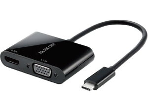 ϊA_v^ USB Type-C to HDMI VGA 2 GR AD-CHDMIVGABK