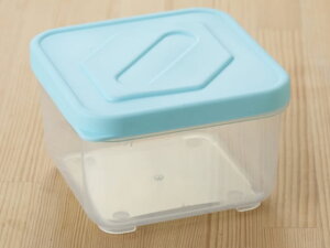 ふたがトングになる保存容器 350ml ミントブルー 旭電機化成 ATN-03MB