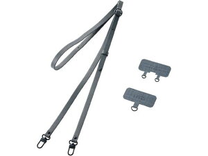 ショルダーストラップ レザータイプ ダークグレー エレコム P-STSDH2PLDG