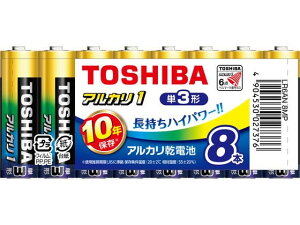 アルカリ電池 アルカリ1 単3 8本 東芝 LR6AN 8MP