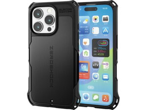 iPhone16Pro�P�[�X �Ռ��z�� �u���b�N �G���R�� PM-A24CZEROBK