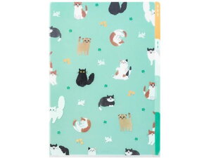 3ポケットクリアホルダー A4 ネコA デザインフィル 35479006