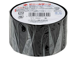 ビニールテープ黒38mmX10m 1巻 VT-386 ニチバン 1231480