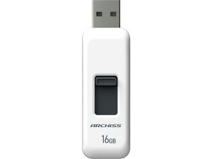 USB2.0 �X���C�h���t���b�V�������� 16GB �z���C�g �A�[�L�T�C�g AS-016GU2-PSW