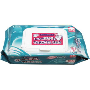 リフレ トイレに流せるやわらかおしりふき 大判・厚手 80枚入