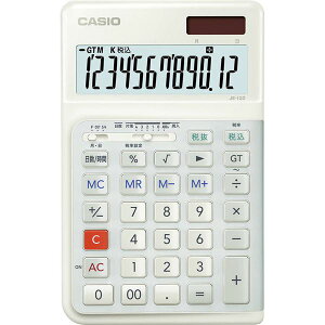 カシオ 人間工学電卓 右手用 JE-12D-WE-N ホワイト