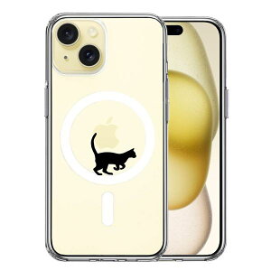 iPhone 15 MagSafe対応 側面ソフト 背面ハード ハイブリッド ケース キャットホイール ルームランナー 2 単品
