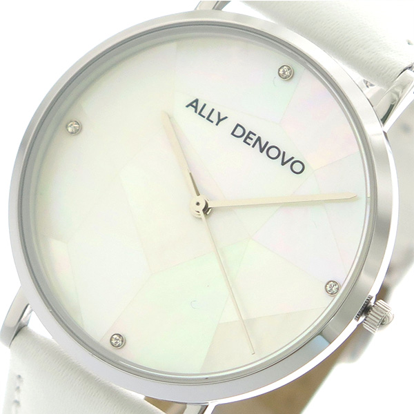 ALLY アリーデノヴォ DENOVO ホワイトシェル ホワイト ホワイトシェル クォーツ PEARL GAIA AF5003-6 36mm レディース 腕時計 男女兼用腕時計