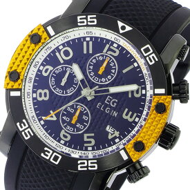 エルジン ELGIN クオーツ クロノ メンズ 腕時計 EG-001-Y イエロー 国内正規品 ブラック
