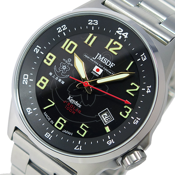 ケンテックス KENTEX JSDFソーラースタンダード メンズ 腕時計 S715M-06 ブラック メンズ腕時計