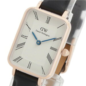 _jGEFg DANIEL WELLINGTON Quadro Roman Numerals Sheffield Rose Gold DW00100689 rv fB[X zCg NI[c ubN U[