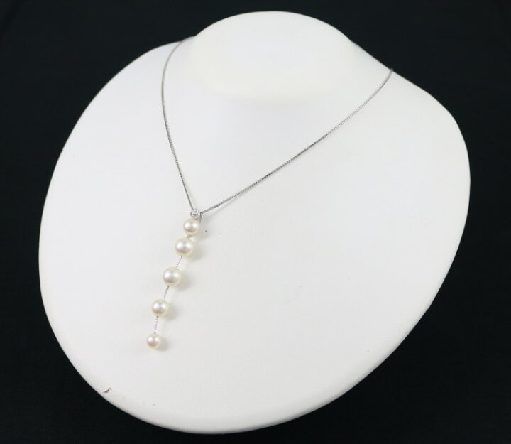 楽天市場】TASAKI タサキ ネックレス パール 真珠 6.2-8.2mm ダイヤ 