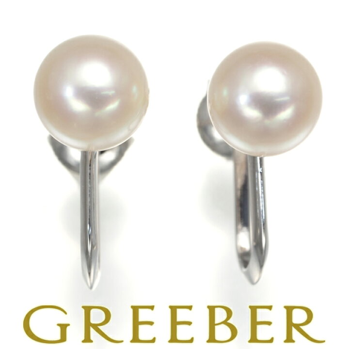 楽天市場】TASAKI タサキ イヤリング パール 真珠 6.8mm K14WG【中古  
