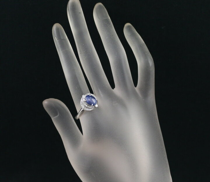 楽天市場】スターサファイア 2.96ct ダイヤ ダイヤモンド 0.55ct  