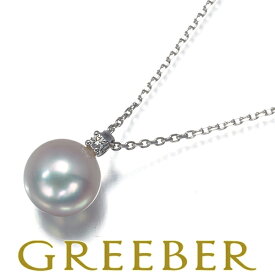TASAKI タサキ ネックレス パール 真珠 8.1mm ダイヤ ダイヤモンド 0.01ct K18WG Necklace【中古】BLJ