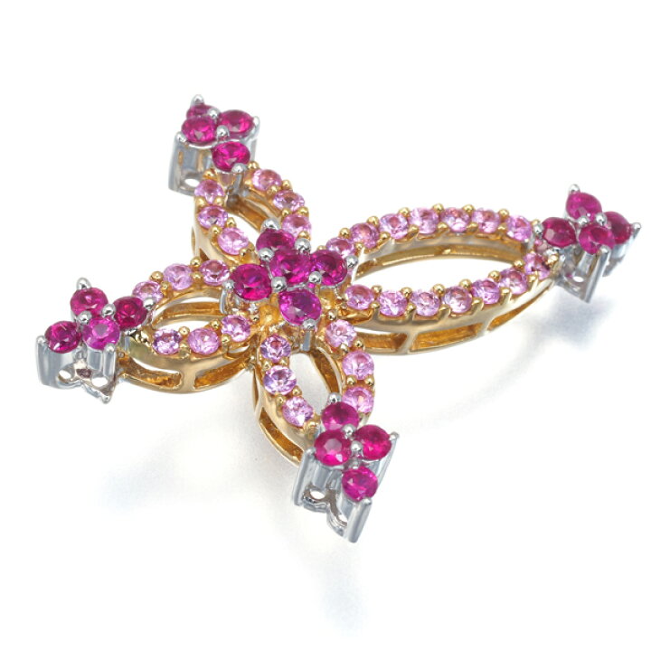 楽天市場】QVC ペンダント トップ ルビー 0.70ct ピンクサファイア 