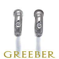 MIKIMOTO ミキモト イヤリング ダイヤ ダイヤモンド 0.06ct/0.06ct フープ K18WG Earrings【中古】BLJ