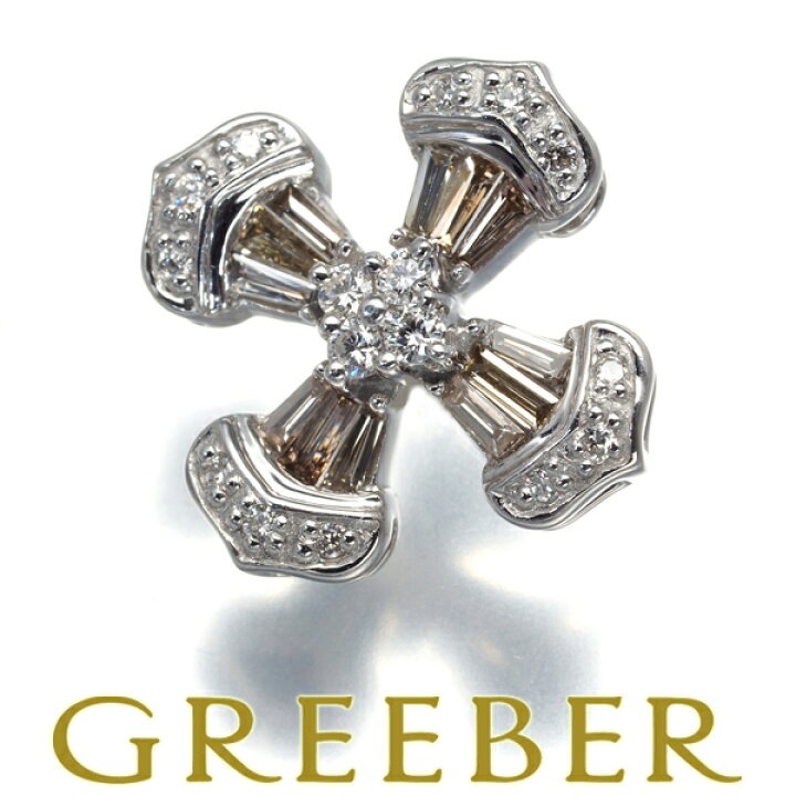 楽天市場】ブラウン&クリア ダイヤ ダイヤモンド 0.40ct クロス 2種  