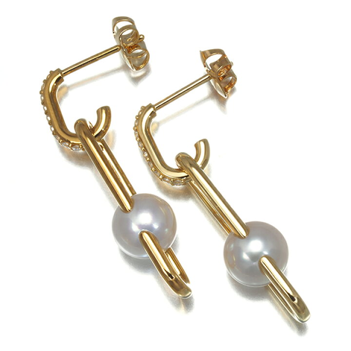 楽天市場】TASAKI タサキ ピアス パール 真珠 7.8mm ダイヤ  
