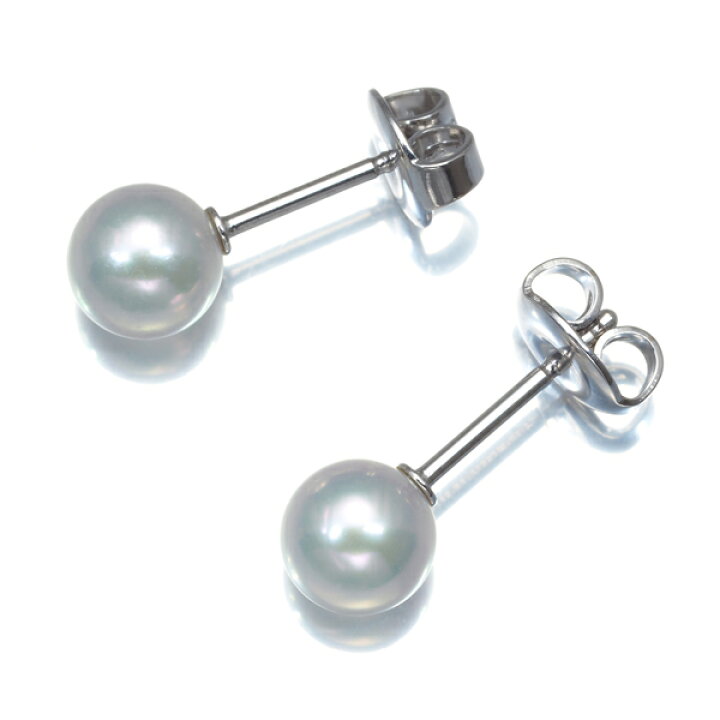 楽天市場】ミキモト ピアス パール 真珠 5.2mm 一粒 K18WG 【中古】BLJ  
