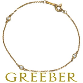 Tiffany&Co. ティファニー ブレスレット ダイヤ ダイヤモンド バイザヤード 3P K18YG Bracelet【中古】BLJ
