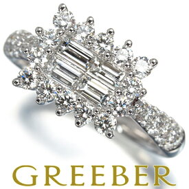 Ponte Vecchio ポンテヴェキオ リング ダイヤ ダイヤモンド 1.00ct バゲット 2種カット 9号 K18WG Ring 指輪 【中古】BLJ
