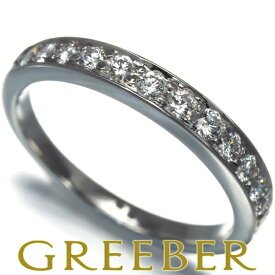 ★ ポイント5倍対象商品 ★【要獲得！先着最大3万円クーポン！】Tiffany&Co. ティファニー リング ダイヤ ダイヤモンド ハーフエタニティ 7.5号 Pt950 Ring 指輪 【中古】BLJ