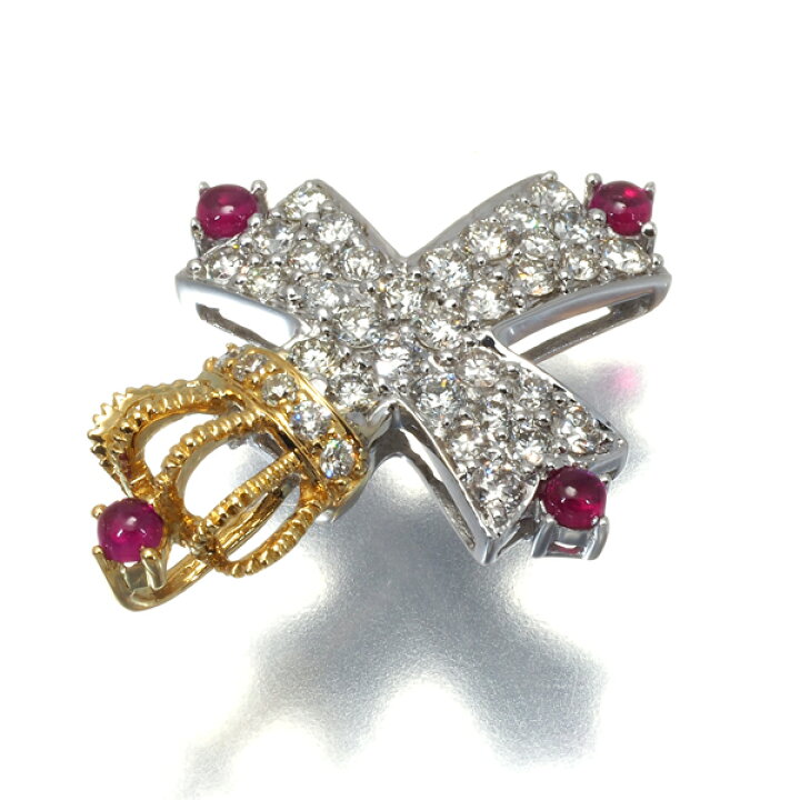 楽天市場】笠原真寿美 ペンダント トップ ダイヤ ダイヤモンド ルビー  