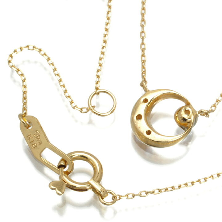 楽天市場】スタージュエリー ネックレス ダイヤ 0.05ct ムーン K18YG  