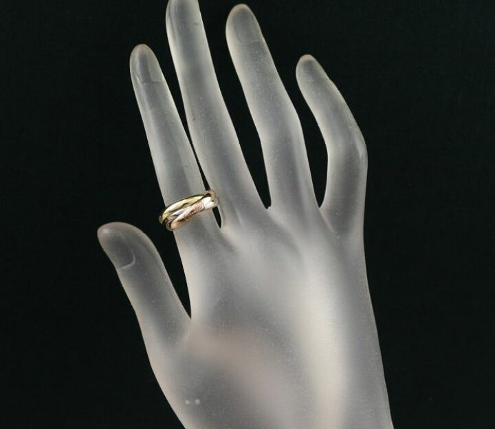 楽天市場】Cartier カルティエ トリニティリング スリーカラー SM 58号  