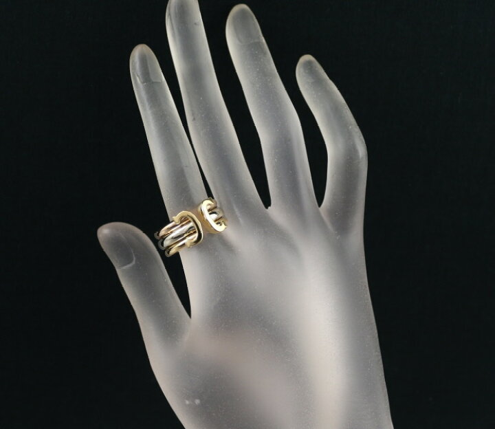 楽天市場】Cartier カルティエ リング 2C ドゥーブルC C2 スリーカラー  