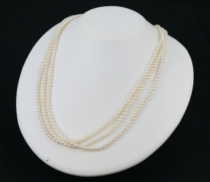 楽天市場】ミキモト ネックレス ベビーパール 真珠 3.5-3.8mm 3連  