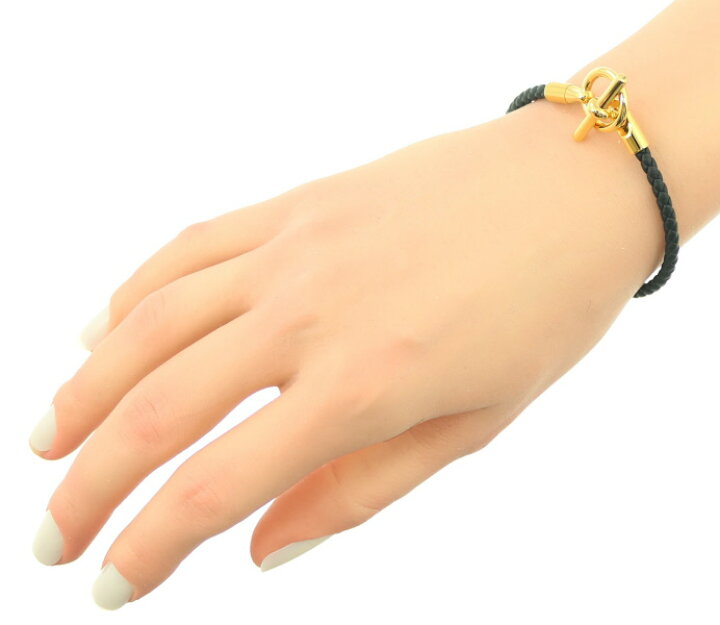 楽天市場】HERMES エルメス ブレスレット グレナン ブラック レザー  