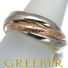 Cartier カルティエ トリニティ リング スリーカラー SM 5連 50号 K18YG/WG/PG Ring 指輪 【中古】BLJ