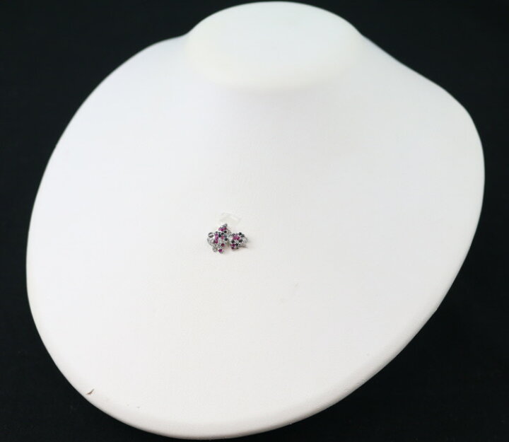 楽天市場】ブラック&クリア ダイヤ ダイヤモンド 0.23ct ルビー 0.12ct 