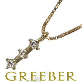 TASAKI タサキ ネックレス ダイヤ ダイヤモンド 0.05ct 3P K18YG Necklace【中古】BLJ 大幅値下げ品
