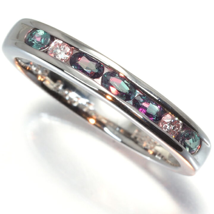 楽天市場】アレキサンドライト 0.32ct ダイヤ ダイヤモンド レール 