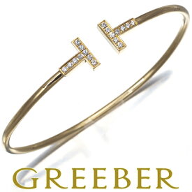 【要獲得！先着順最大3万円クーポン！】Tiffany&Co. ティファニー ブレスレット ダイヤ ダイヤモンド Tワイヤー バングル K18YG Bracelet【中古】BLJ