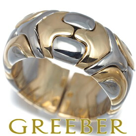 【要獲得！先着順最大4万円クーポン！】BVLGARI ブルガリ リング アルベアーレ 14号 K18YG/SS Ring 指輪 【中古】BLJ