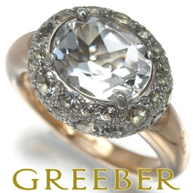 ★ポイント5倍対象商品★ Pomellato ポメラート リング ホワイトトパーズ タブー 11.5号 K18PG/シルバー 925 Ring 指輪 【中古】BLJ