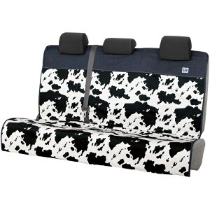【アウトレット品】 BONFORM ボンフォーム 後席用シートカバー Leeホルスタイン ラゲージ兼用 車用品 4102-04 ab-004-004