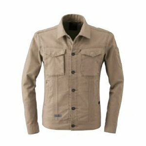 【アウトレット品】 アイズフロンティア ストレッチボタンジャケット Sサイズ キャメル 作業着 7900 sp-035-113