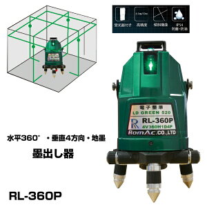【アウトレット品】 ROMAC ロマック 墨出器 グリーンレーザー 電子生準 全方向 RL-360P sp-036-03