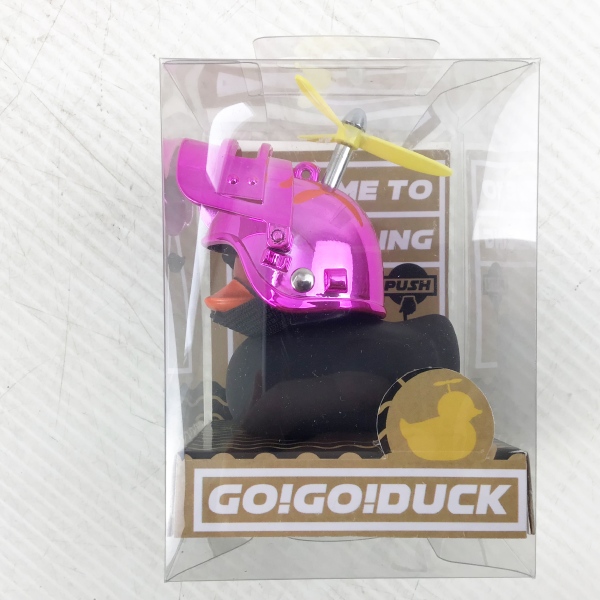  GO GO DUCK ゴーゴーダック 自転車ライト ベル アヒル ブラック メタリックピンク cy-003-52