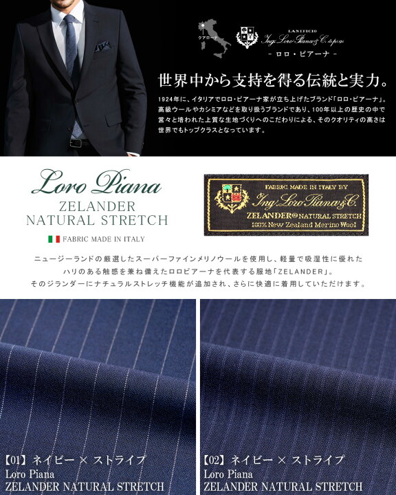 楽天市場】スーツ メンズ イタリア生地 LoroPiana ロロピアーナ 春夏 