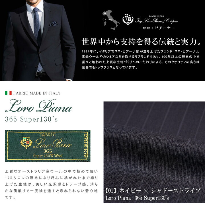 楽天市場】スーツ メンズ イタリア生地 LoroPiana ロロピアーナ 春夏 