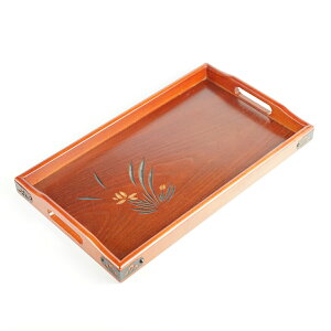 【在庫処分】漆器 お盆 角盆 45.5×26.5×4.7cm 長手盆 漆塗り 天然木 木製 アウトレット 訳あり お得