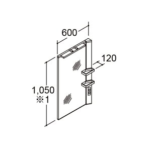 ★ミラーキャビネット リフラ 間口600mm 高さ1050mm LED照明 1面鏡(大型鏡)くもり止めコート付 MFRV1-601XJU LIXIL INAX★【送料無料】